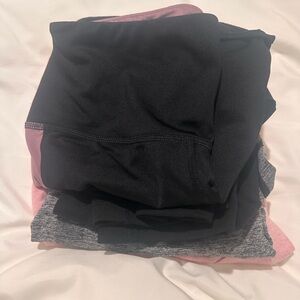 PINK Victoria's Secret Black and Pink Active Tank Stack